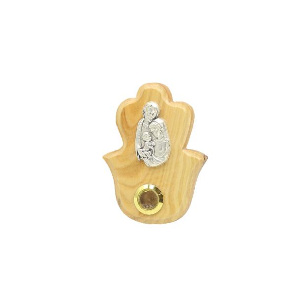 Silver-Plated Holy Family Hamsa Wall Plaque