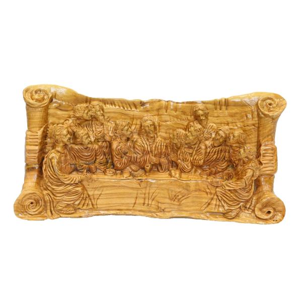 Olive Wood Last Supper Wall Relief Plaque