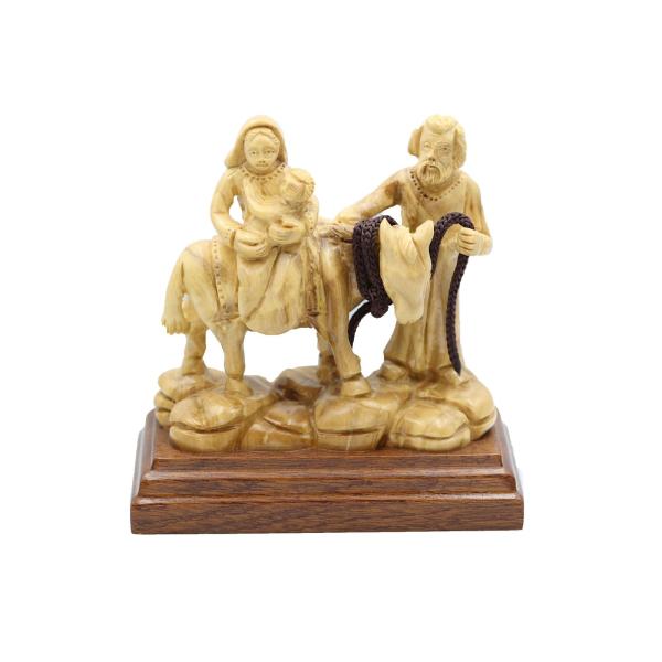 Olive Wood Flight into Egypt with Cord Reins