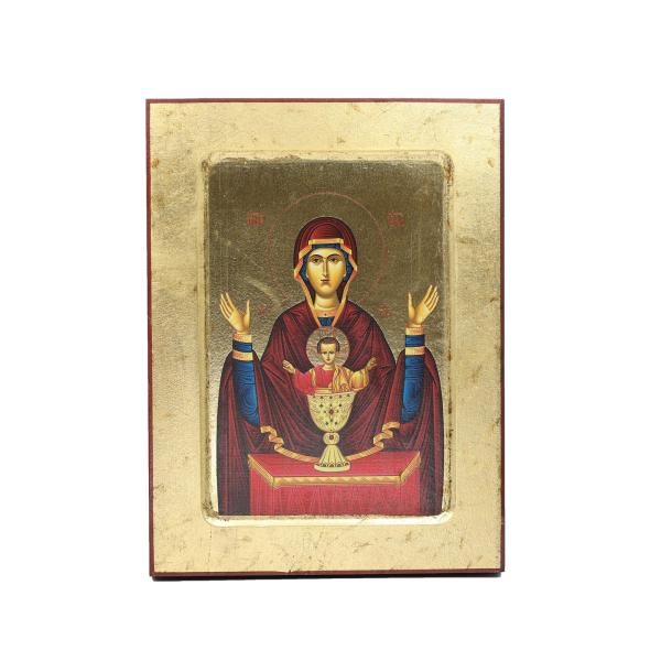 Gold Leaf Virgin of the Chalice Icon Panel