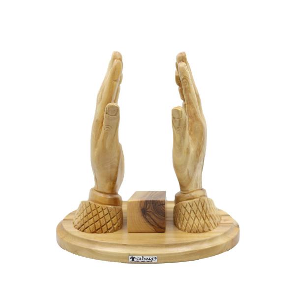Olive Wood Praying Hands Bible Stand