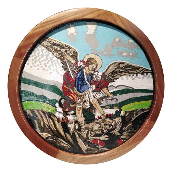 Saint Michael the Archangel – Round Mosaic