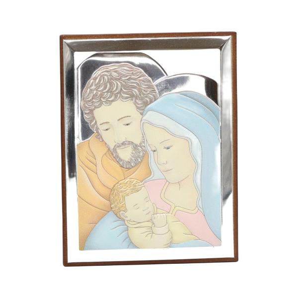 Silver-Plated Holy Family Icon Plaque