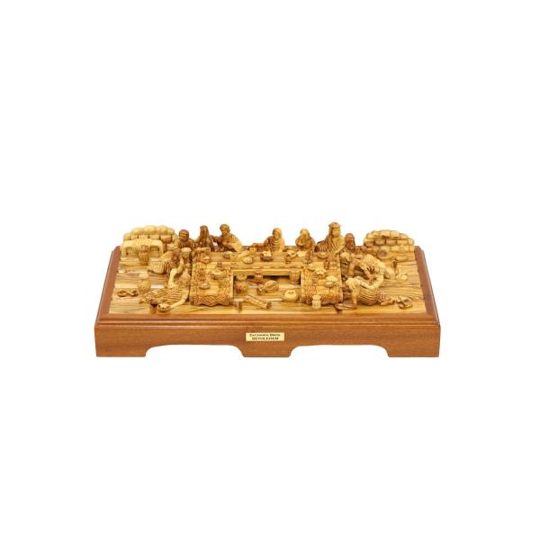 Olive Wood Last Supper Table Sculpture