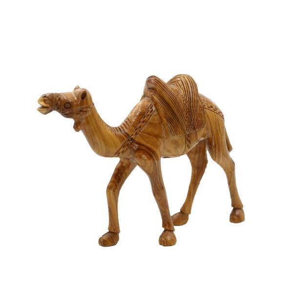 Olive Wood Standing Camel Figurine
