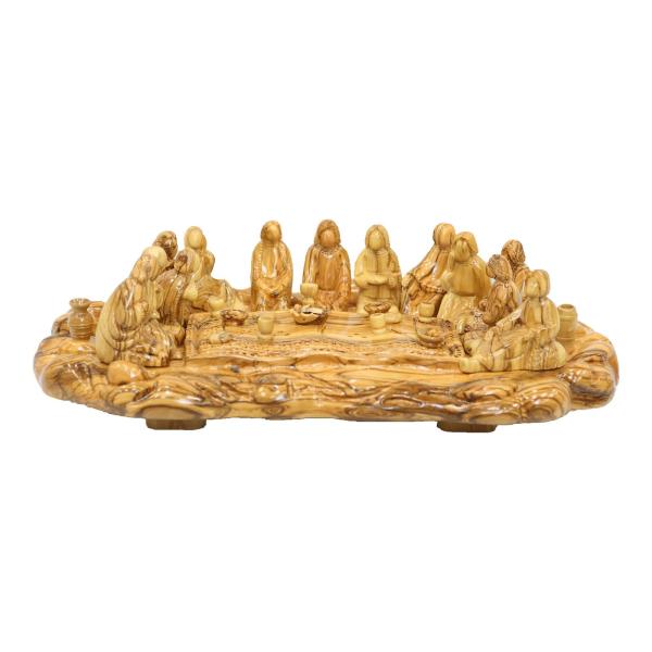 Olive Wood Last Supper on Freeform Base