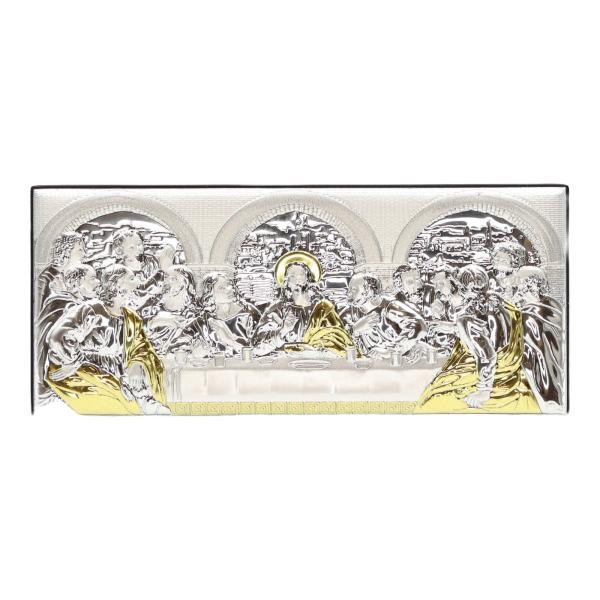 Silver-Plated Last Supper Icon Plaque