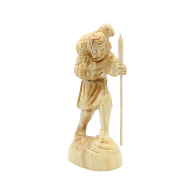 Olive Wood Good Shepherd Carrying Sheep