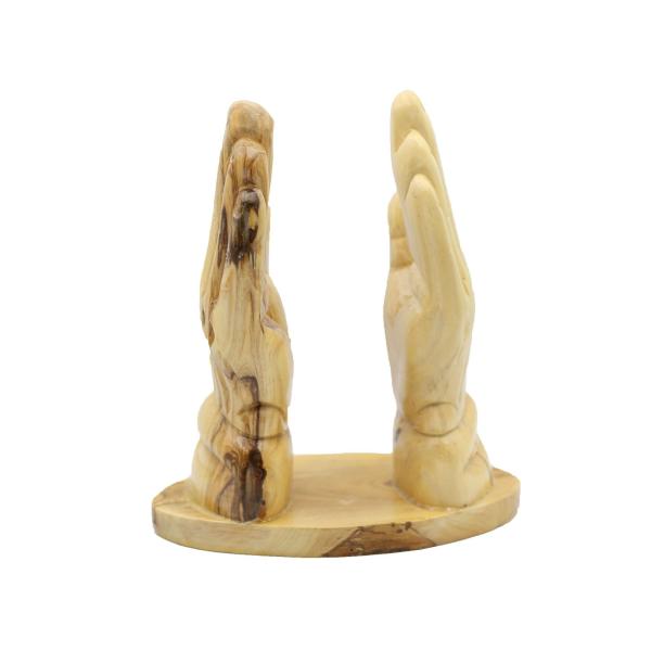 Olive Wood Open Hands Book Stand