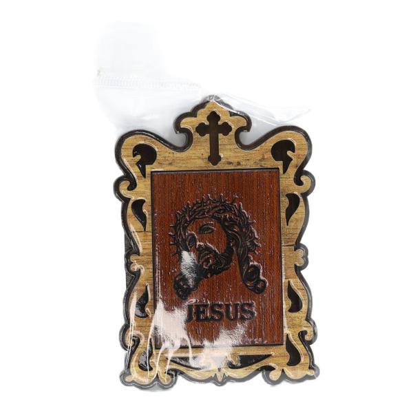Small Olive Wood Jesus Crown of Thorns Plaque
