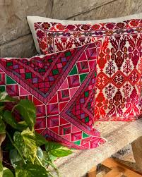 Palestinian Tatreez Cushion