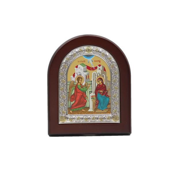 Silver-Framed Annunciation Icon