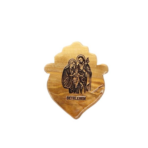 Olive Wood Holy Family Bethlehem Magnet