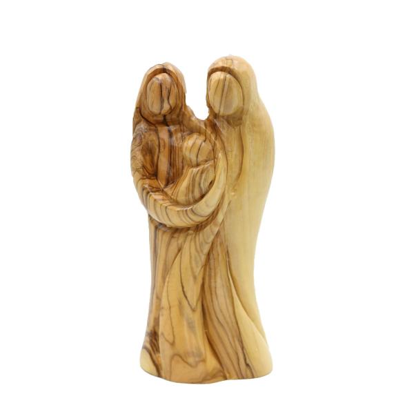 Olive Wood Faceless Holy Family Statue