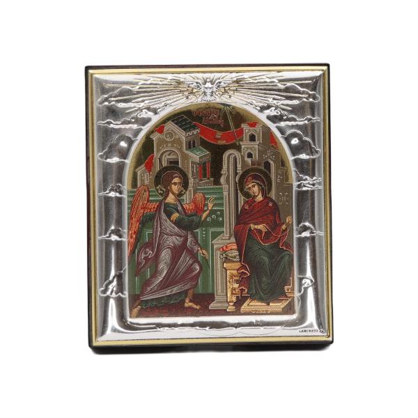 Silver-Plated Annunciation Icon Panel