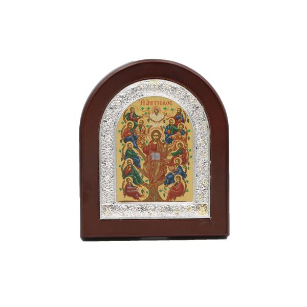 Silver-Framed Christ the True Vine Icon