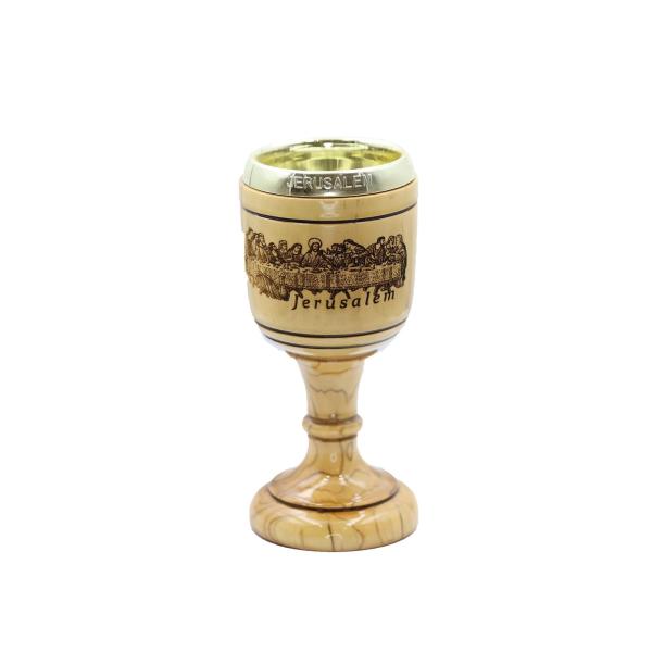 Olive Wood Last Supper Communion Goblet