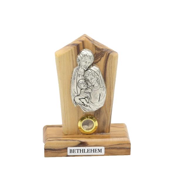Silver-Plated Holy Family Bethlehem Standing Plaque